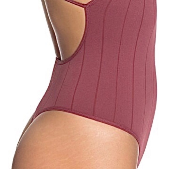 Free People Bridget Bodysuit Wine Halter Neck - Picture 10 of 16